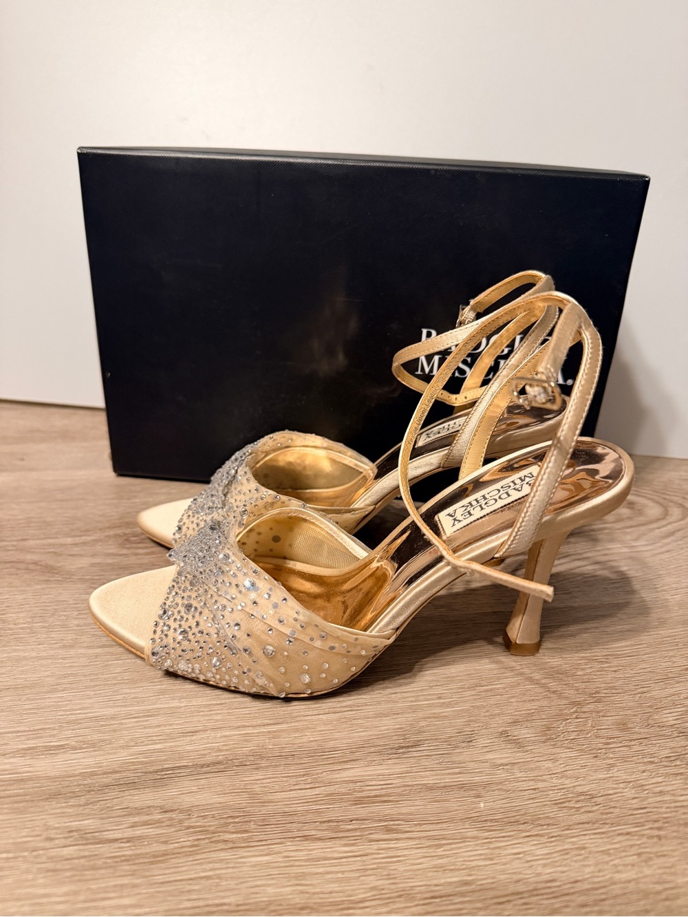 Badgley Mischka Cameryn Elegant Rhinestone Evening Sandals - Picture 3 of 6